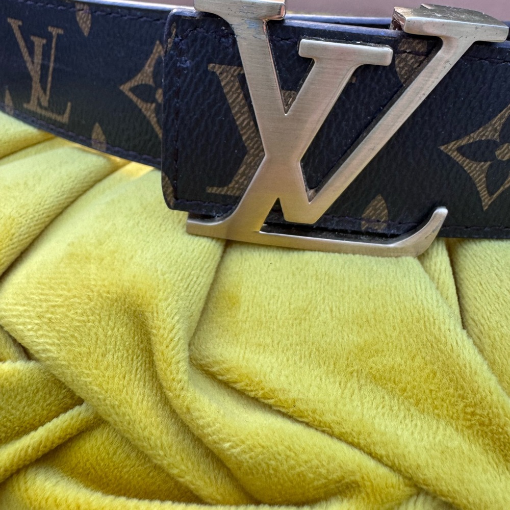 Louis Vuitton Brown Monogram Canvas Belt with Silver LV Buckle - Picture 2 of 5